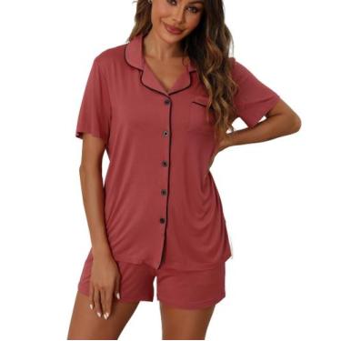 Imagem de Conjunto de pijama ZMJ, conjunto de lounge de 2 peças para mulheres, v