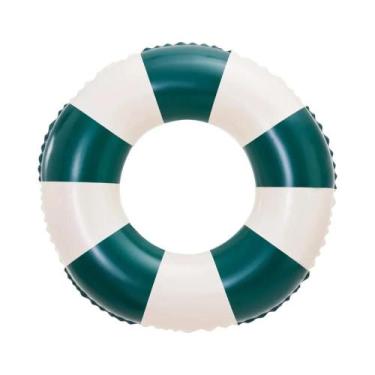 Imagem de Boia Inflável Retrô Listrada De PVC, Espessa, Para Piscina E Praia, Ac