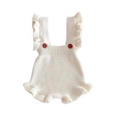Imagem de Macacão Sem Mangas Para Bebês Meninas Com Babados, Moda De Outono, Rou