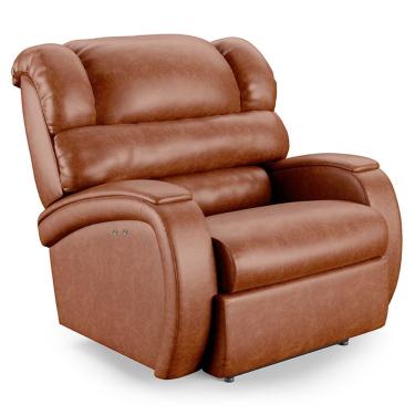 Imagem de Poltrona Do Papai Reclinável Napoli Power Touch Couro Sintético Caramelo D'Rossi