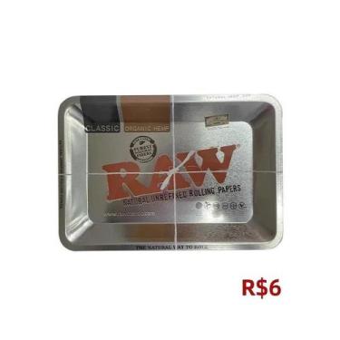 Imagem de Bandeja De Armazenamento De Metal 18x12.5cm Para Cigarros E Ervas, Est