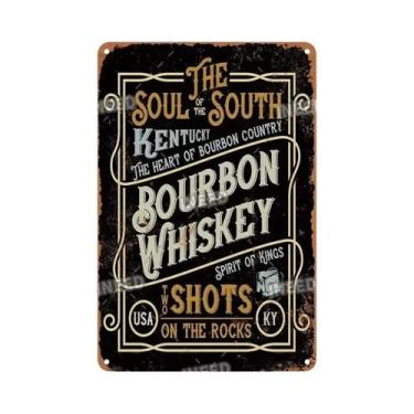 Imagem de Placa Decorativa De Metal Vintage Retro JIM BEAM Para Bar, Pub, Clube,