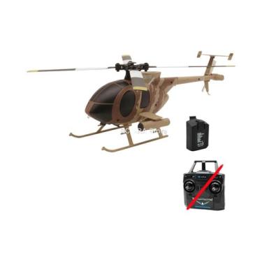 Imagem de Helicóptero RC Amarelo Areia 4 Canais Sem Flybar Com Giroscópio De Flu