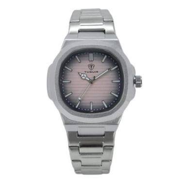 Imagem de Relógio Feminino Tuguir Analógico 9218 Prata e Rosa-Masculino