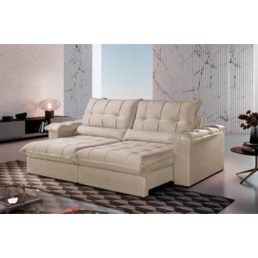 Imagem de Sofá Berlin Retrátil e Reclinável 2,80m Pillow de 25 Cm Molas Pocket M
