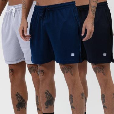 Imagem de Kit 3 Bermudas Masculinas Dry Treino Academia Futebol Alta Performance Conforto Luzzoo...
