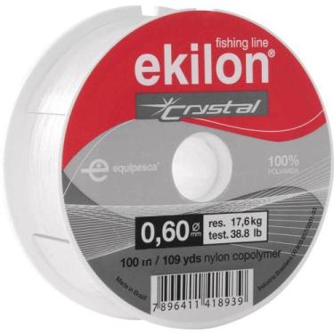 Imagem de Linha Para Pesca, 0,60 mm x 100 m, Branca, Ekilon
