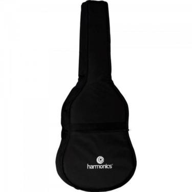 Imagem de Capa para Violão Folk Nylon Luxo Preta Totalmente Acolchoada Ultra Resistente com Bolso...