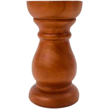 Imagem de CASTIÇAL PORTA VELA HOME&CO MADEIRA 21x11x11cm NATURAL