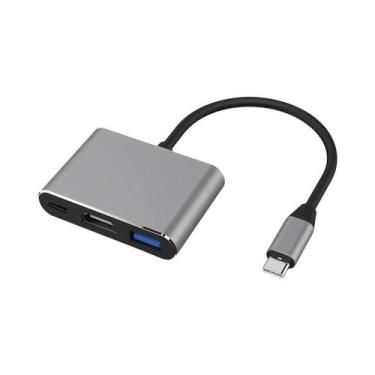 Imagem de Hub USB-C 4K HDMI Com Carregamento E USB 3.0 Para Macbook, iPad, Huawe