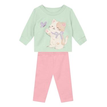 Imagem de Conjunto bebê menina estampa de gatinho Brandili Baby