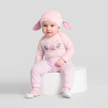 Imagem de Body bebê unissex do Stitch com touquinha Brandili Baby