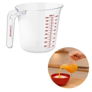 Imagem de Jarra Medidora Graduada 1000ml Cozinha Com Alça Medidas Bolo - Baker's
