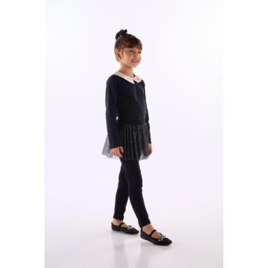 Imagem de Blusa Infantil com Gola Coração Quimby, Preto