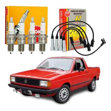 Imagem de Kit Vela Cabo Ngk Saveiro 1.6 1.8 Ap Gasolina 1985 A 1990