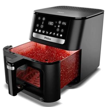 Imagem de Air Fryer Philco 9,5L Visor Glass Redstone 1800W PAF95A -, Preto, 110V