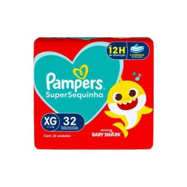Imagem de Fralda Pampers Super Sequinha 12h Tamanho XG 11-15kg com 32 Fraldas De