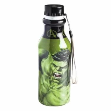 Imagem de Garrafa Retrô de Plástico com Tampa Rosca Hulk Marvel 500ml - Plasútil