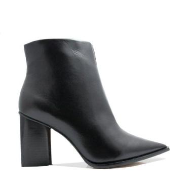 Imagem de Bota Carrano Salto Bloco Bico Fino, Preto, 35