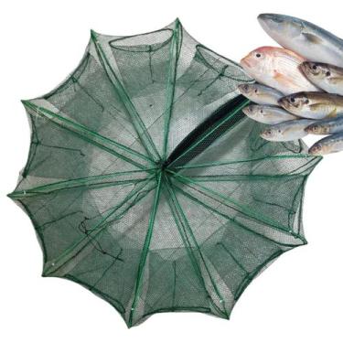 Imagem de Armadilha Peixe Covo 10 Furos Rede Pesca Isca Camarao Robalo Lagosta S