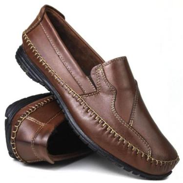 Imagem de Mocassim Drive Casual Masculino Confort Latego Couro - Onda Surf, 42, 