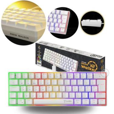 Imagem de Teclado Gamer Clanm 60 V2 Snow Walker Rgb Switch Red Mecânico