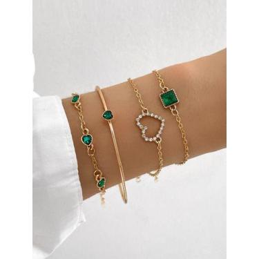 Imagem de Bracelete Pulseira De Coração 4 Peças - PLACE