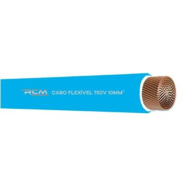 Imagem de Cabo Rígido Elétrico Fio Cabo Rígido 750V 10mm Azul para Instalações Residenciais e Industriais RCM Cabos Elétricos