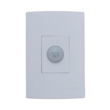 Imagem de Sensor de Presença Microcontrolado 180 Graus sem Chave com Fotocélula Branco Qualitronix