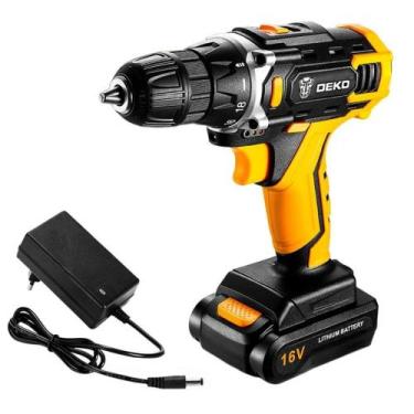Imagem de Parafusadeira Furadeira 3/8'' 1350 Rpm 32Nm Com Bateria 16v 1.5Ah Deko