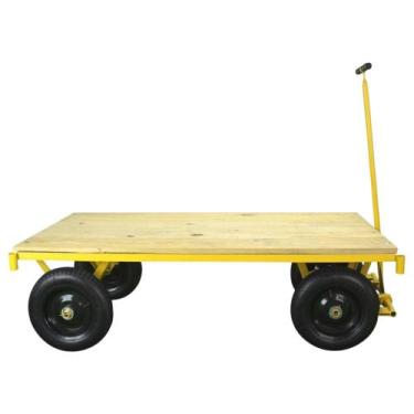 Imagem de Carrinho Plataforma 600kg Assoalho Madeira Mp-600 - LYNUS