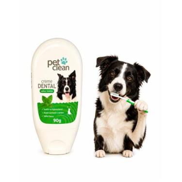 Imagem de Creme Dental Cães Gatos Menta Pet Clean 90g
