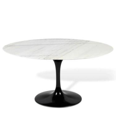Imagem de Mesa Saarinen Oval Espírito Santo 180x100cm - Base Preta - MGSAARINEN