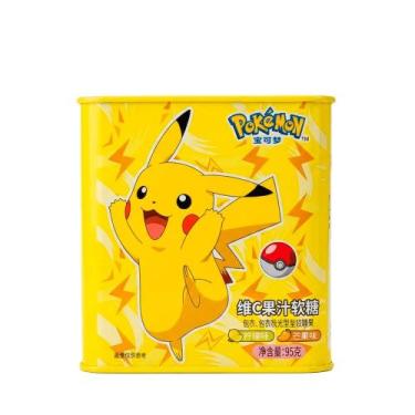 Imagem de Bala de Goma Limão e Manga Pikachu e Raichu Qi Ke  95g