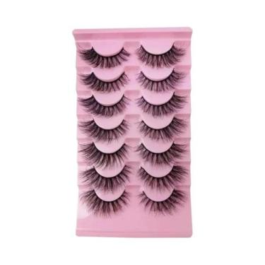 Imagem de Cílios Postiços Naturais E Volumosos D Curl 3D Longos De Mink, 7 a 10 