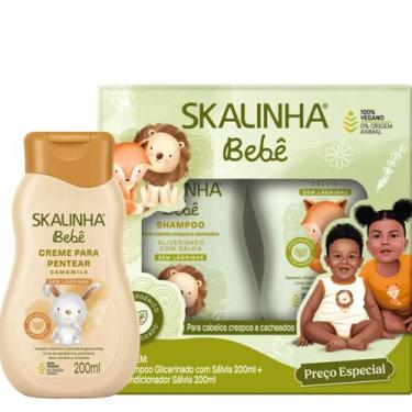 Imagem de Shampoo e Condicionador Skalinha Bebê Sálvia + Creme para Pentear