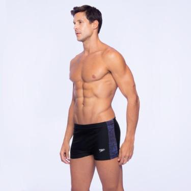 Imagem de Sunga Boxer Comunidade - AZUL NOTURNO PRETO GG - Speedo, Preto, GG