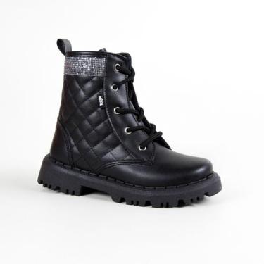 Imagem de Coturno Nilqi Infantil Menina 165009 Rose, Preto, 01, 33