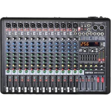 Imagem de Mesa de Som Sotex 12 canais SM1203UX