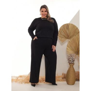 Imagem de Conjunto Vitoria Manga Longa c/ Pantalona Moletinho Plus - Felps Confe