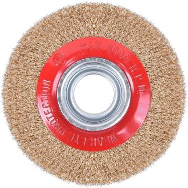 Imagem de Escova Circular Ondulada 152,4mm X 12,7mm para Limpeza e Remocao de Oxidacao Worker Conjunto de Buchas de Reducao