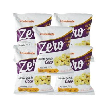 Imagem de Kit 05 Bom Biscoito Coco Zero Açúcar, Glúten E Lactose 100g - Bombisco