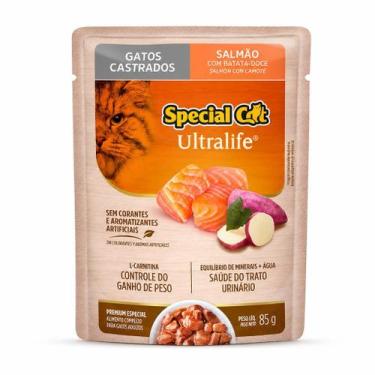 Imagem de Sachê Alimento Úmido Special Cat Gatos Castrados Salmão 85g - GERAL