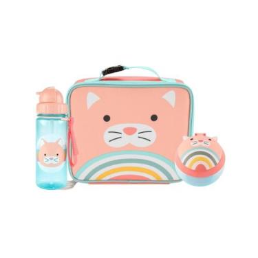 Imagem de Kit Lancheira + Porta Snack + Garrafa Zoo Gatinha - Skip Hop