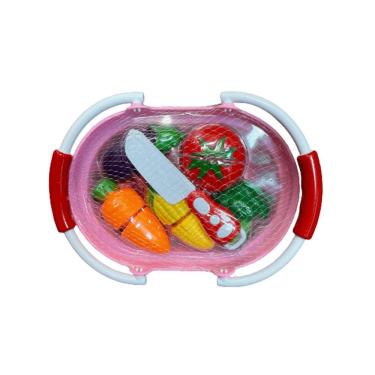 Imagem de Cesta com Legumes R2963 Rosa - Bbr Toys