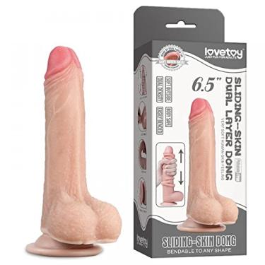 Imagem de Prótese Realística 17,5 cm com Camada de Dupla Intensidade - LOVETOY SLIDING-SKIN DUAL LAYER DONG