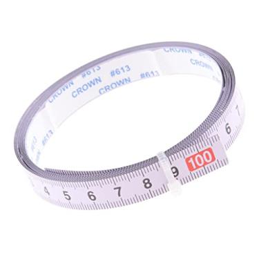 Imagem de Newmind Serra de esquadria de mesa resistente e cortável, fita autoadesiva, régua de aço métrica, ferramentas para marcenaria, meio (1M-0-1M)