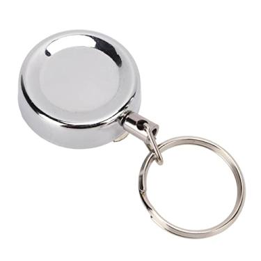 Imagem de Chaveiro de fio de aço retrátil, chaveiro elástico de fio de aço de alta resiliência resistente ao desgaste para promoção de publicidade