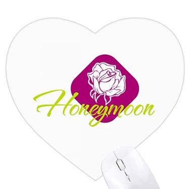 Imagem de Mouse pad de borracha Rose Love Sweet Moon Art Deco moderno coração tapete de jogo escritório