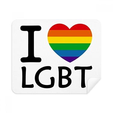 Imagem de Rainbow Transgênero Bisexuals LGBT Pano de limpeza Limpador de tela 2 peças Tecido de camurça